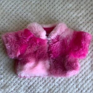 Build A Bear Pink Furry Coat Cozy Glam Outfit for Plush Perfect for Spring 💐🐰